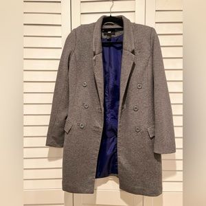 H&M Grey Ling Coat in size 2